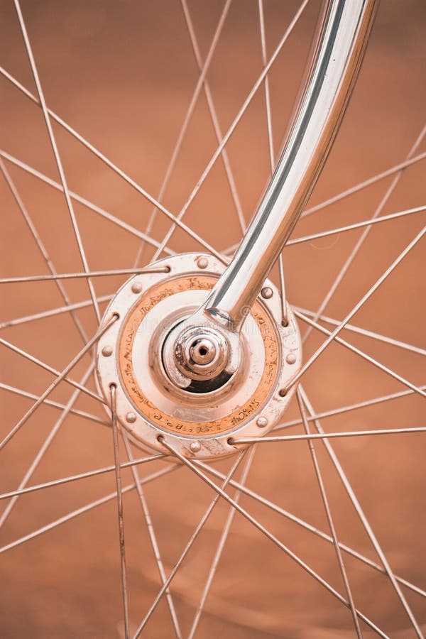 Bicycle Wheel with Old Style Stock Photo Image of closeup, biking