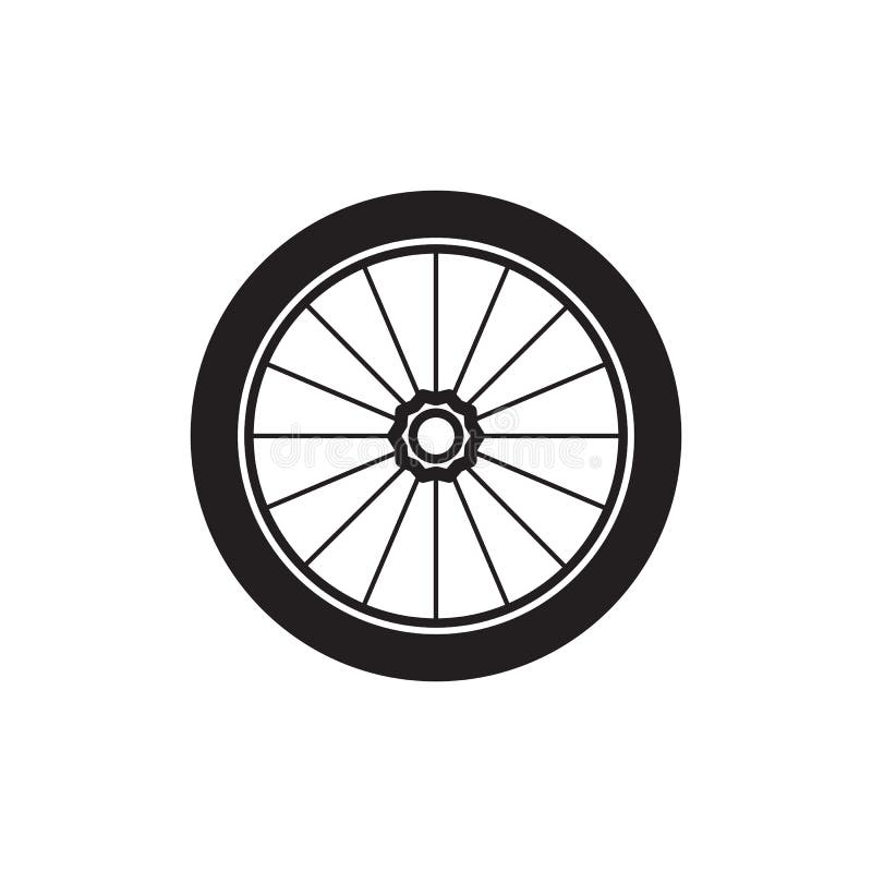 Bicycle Wheel Symbol Illustration Stock Vector Illustration of metal