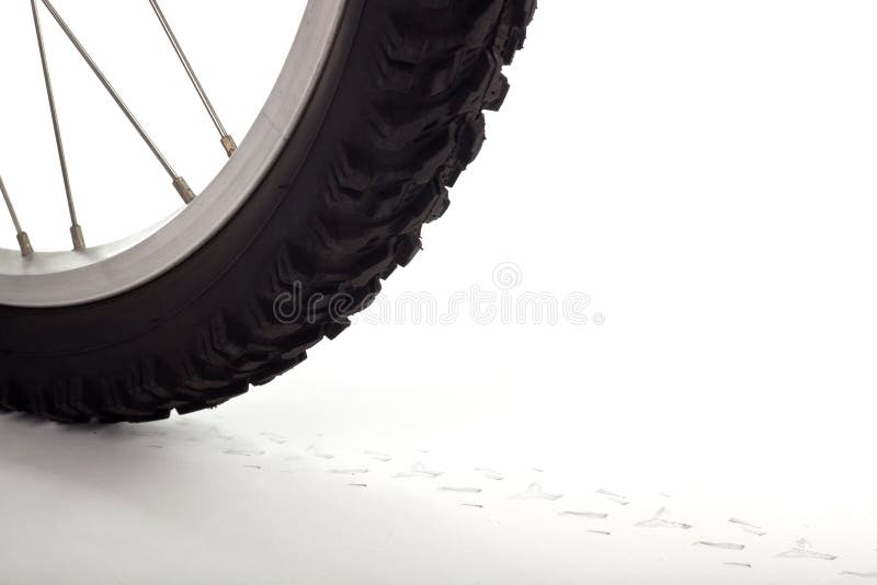 Bicycle wheel with track stock image. Image of trail 21356967
