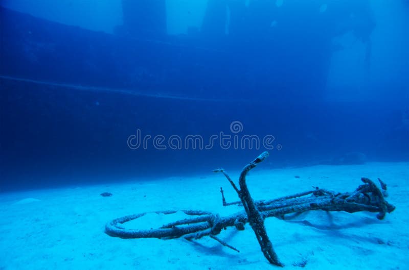 Bicycle Wreck stock image. Image of penetrate, water, marine - 888413