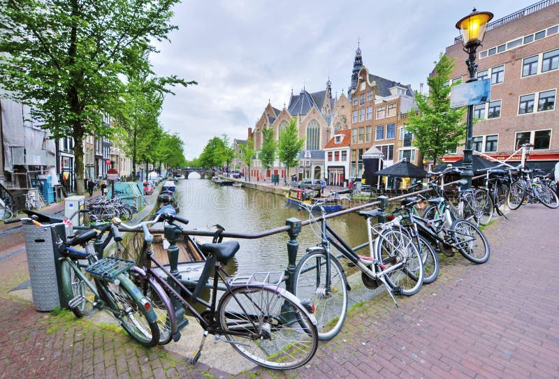 Bicycles in Amsterdam editorial stock image. Image of bicycles 60962109