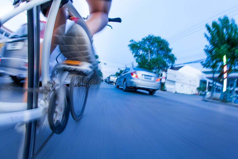 Man bicycling in traffic transportation. Man bicycling in traffic transportation