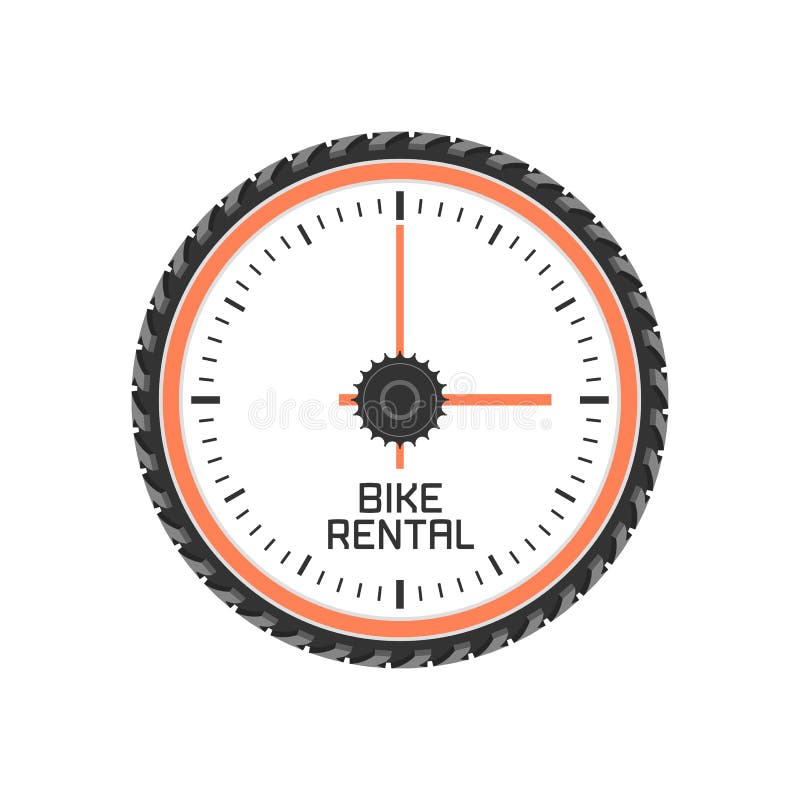 Bicyklu sklep, do wynajęcia wektorowy logo ilustracja wektor