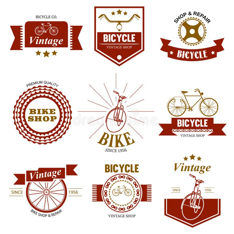 Bicyklu Sklepowy i Remontowy logo royalty ilustracja