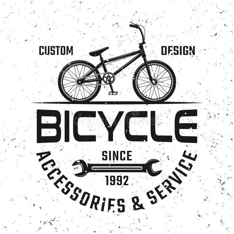 Bicyklu sklepowy wektorowy czarny emblemat, odznaka, etykietka ilustracji
