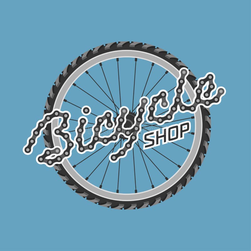 Bicyklu szablonu wektoru sklepowy logo ilustracja wektor