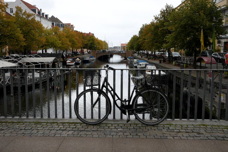 Bicyle Parked on Brige Christianshavn in Photography - Image of brdge, bicycle: 197490857