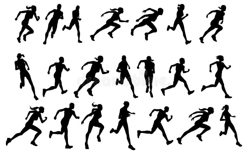 Biegacze target2031_1_ sylwetki ilustracji