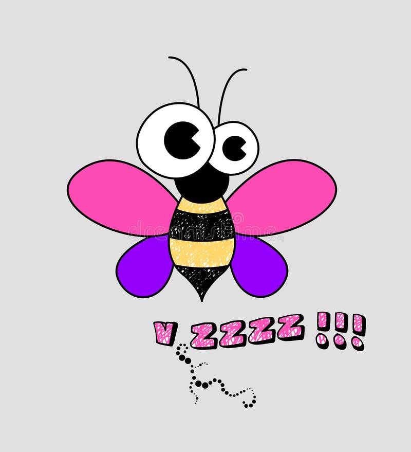 Bienenillustration, Kindert-shirt Druck stock abbildung Bienenillustration, Kindert-shirt Druck stock abbildung