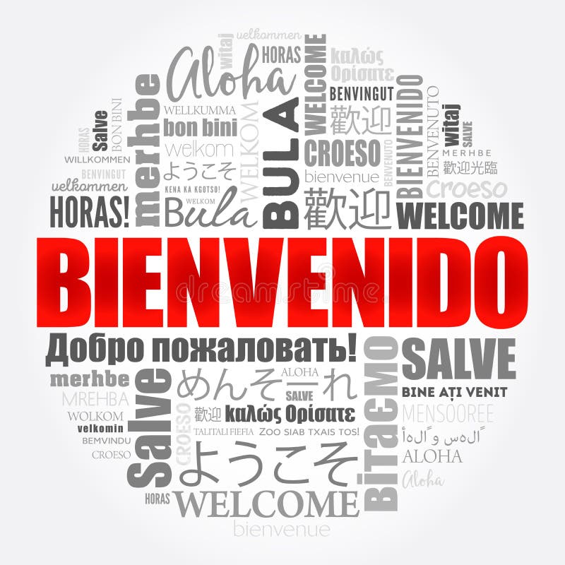 Bienvenido (Welcome in Spanish) word cloud - Stock Illustration  [72231059] - PIXTA