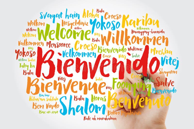 Bienvenidos! (Welcome! In Spanish) Sign With Arrow On Beach Background  Stock Photo, Picture and Royalty Free Image. Image 61777657.