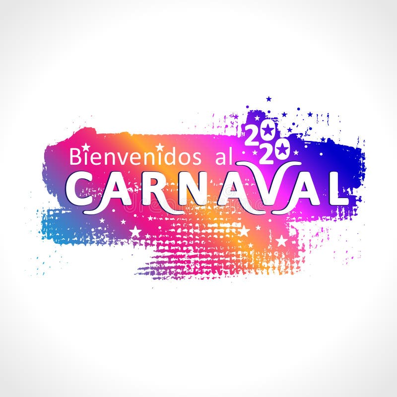 Vetores de Bienvenido Al Carnaval Logotipo Em Espanhol Traduzido