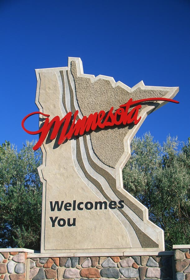 Bienvenue au signe du Minnesota images libres de droits Bienvenue au signe du Minnesota images libres de droits