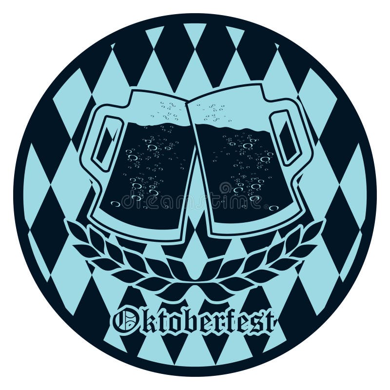 Bierbok met graan. vectorillustratie-decoratief ontwerp stock illustratie