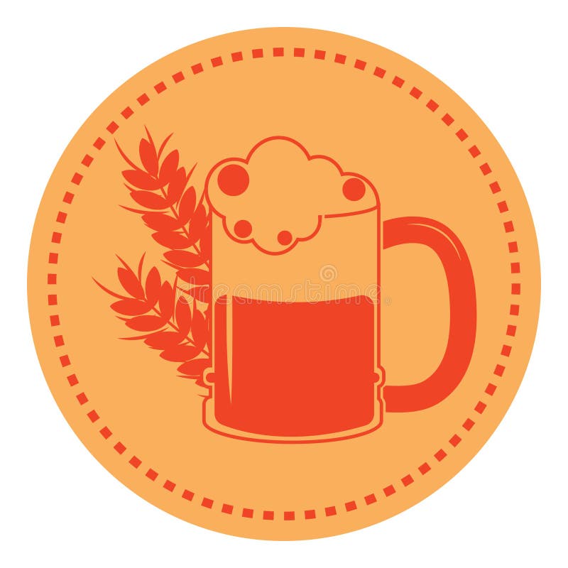 Biermok met korrels. vectorillustratie-decoratief ontwerp vector illustratie