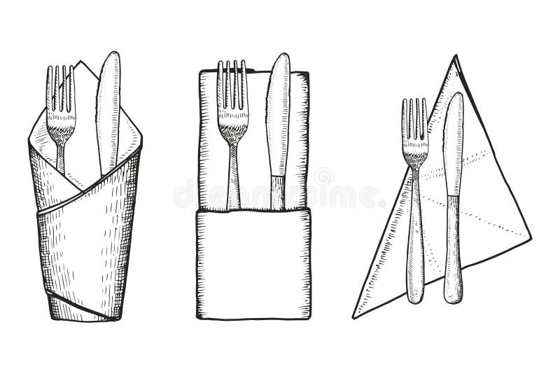 Bifurcación y cuchillo en sistema del bosquejo del vector de la servilleta