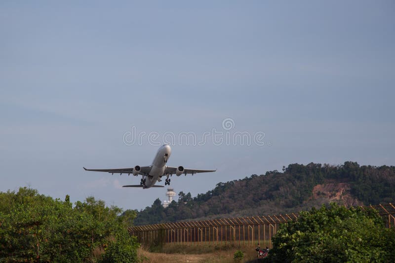 Big Airplane Boeing 737 Takes Off from the Runway Stock Image - Image ...