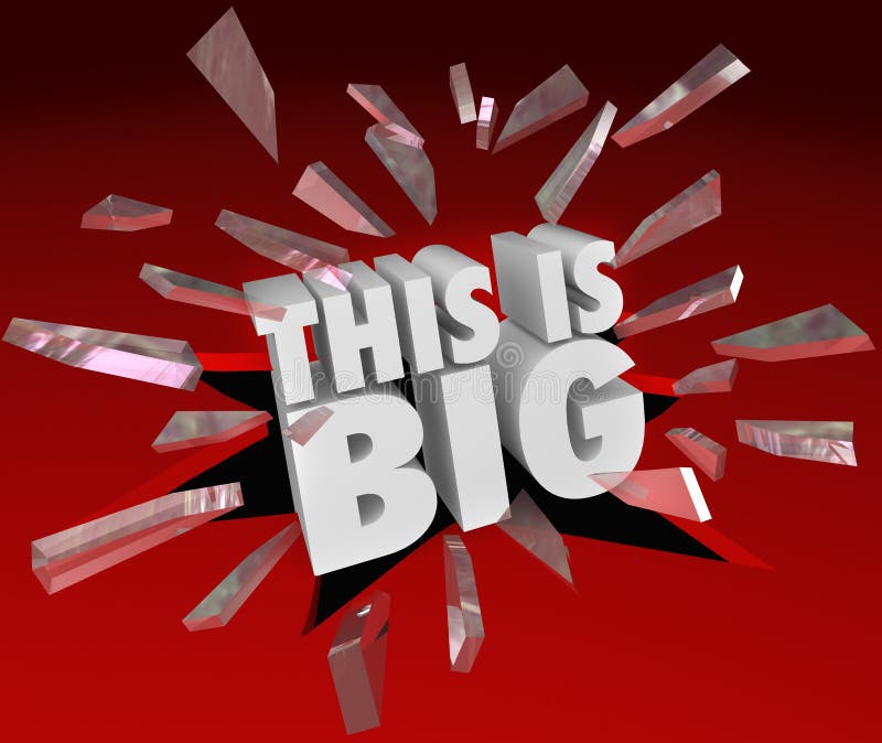 Download This Is Big Announcement Words Breaking Through Glass Stock Illustration - Illustration of crucial, attracting: 29539605