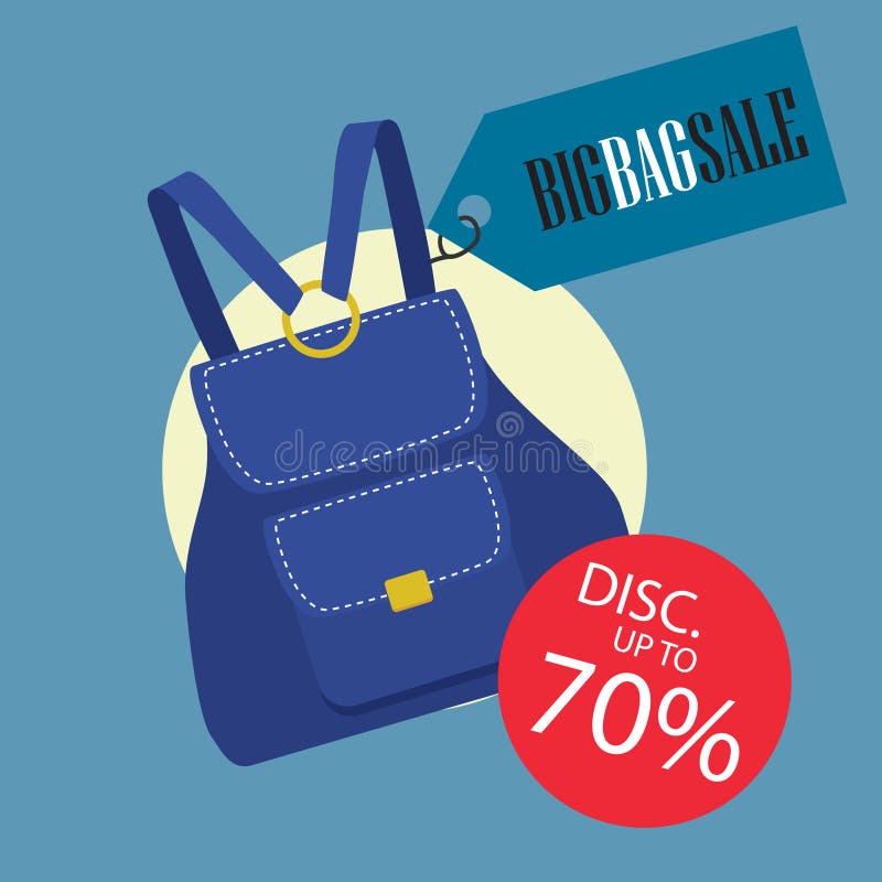 Big Bag Sale. Vector Illustration Decorative Design Stock Vector