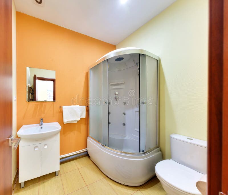Bathroom shower cabin. stock photo. Image of designer 2639628