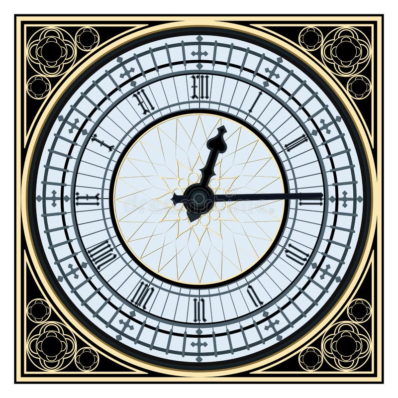 10+ Big Ben Clock Face Stock Illustrations, Royalty-Free Vector Graphics &  Clip Art - iStock
