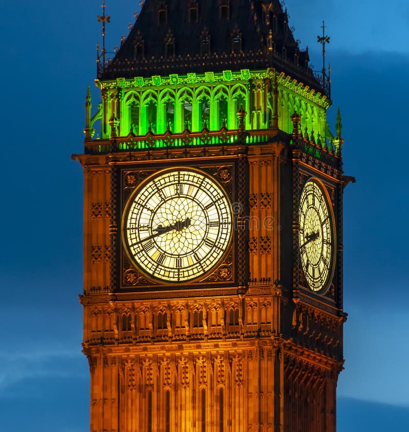 Big Ben Clock At Night, London, Uk Stock Image - Image Of Great, Cityscape:  131472259