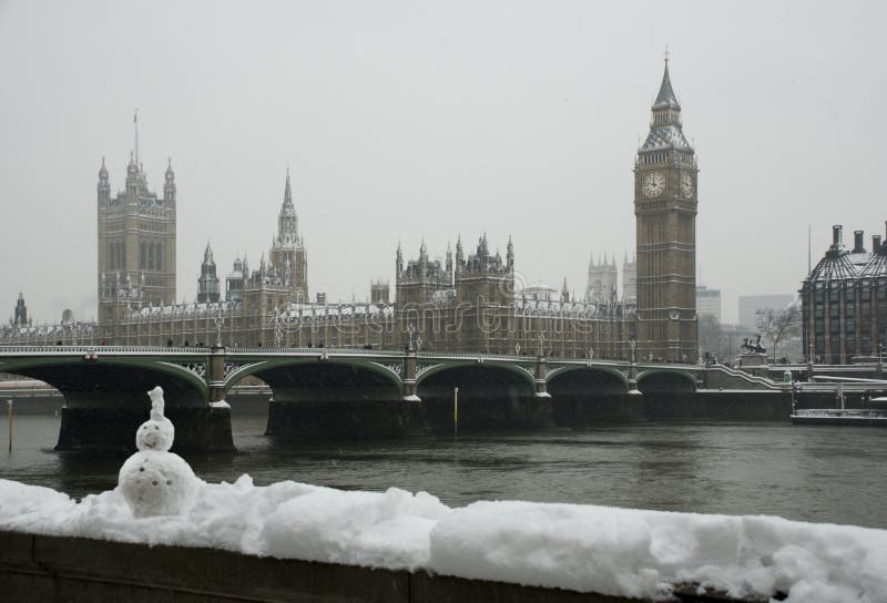 Big Ben winter snowfall royalty free stock image Big Ben winter snowfall royalty free stock image