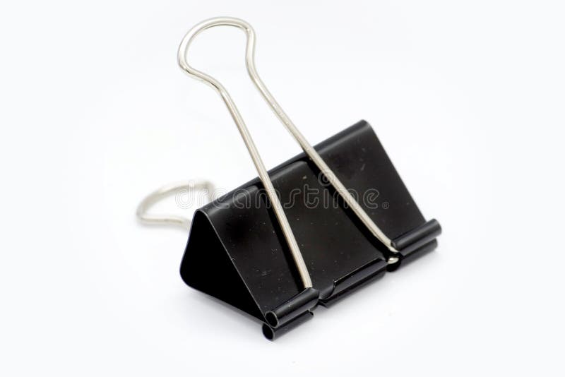 Big black paper clip stock image. Image of spill, metal 6846317