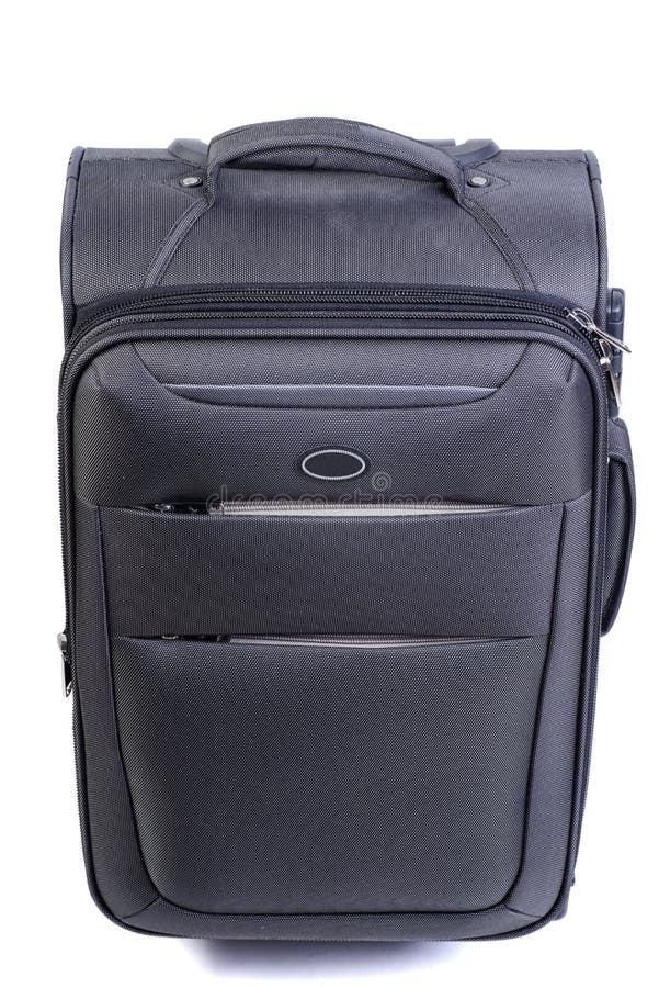 Big Black Suitcase Isolated on White Stock Image Image of journey, cargo 275628641