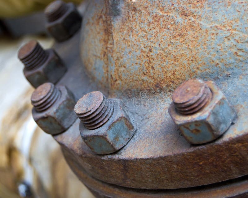 Big bolts and screws royalty free stock images