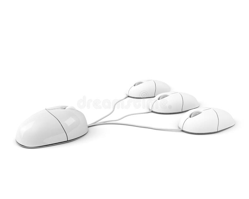 Big boss mouse leading its staff royalty free illustration