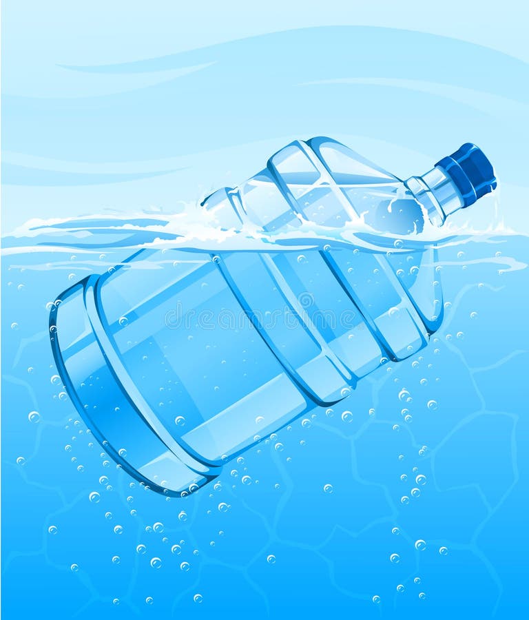Big Bottle With Clear Blue Water Drink Swimming Stock Photo Image