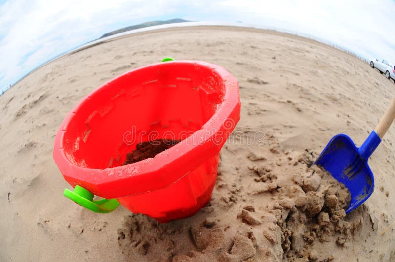 Shot Of Spade And Bucket With Sand Stock Image Image of shovel, summer 112031961