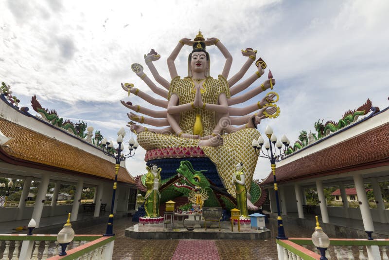 Big buddha with many arms stock image. Image of asian 62842477