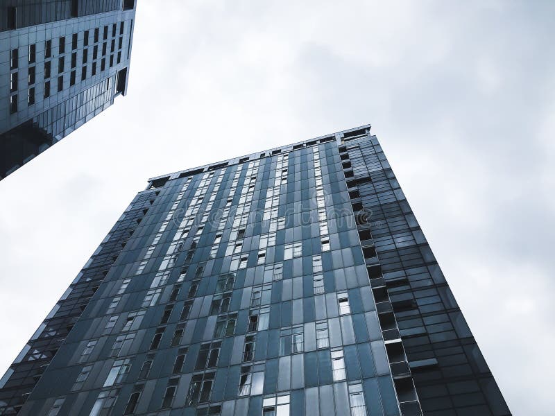 Big Buildings in Kharkov City, Ukraine. High Tech Architecture Stock