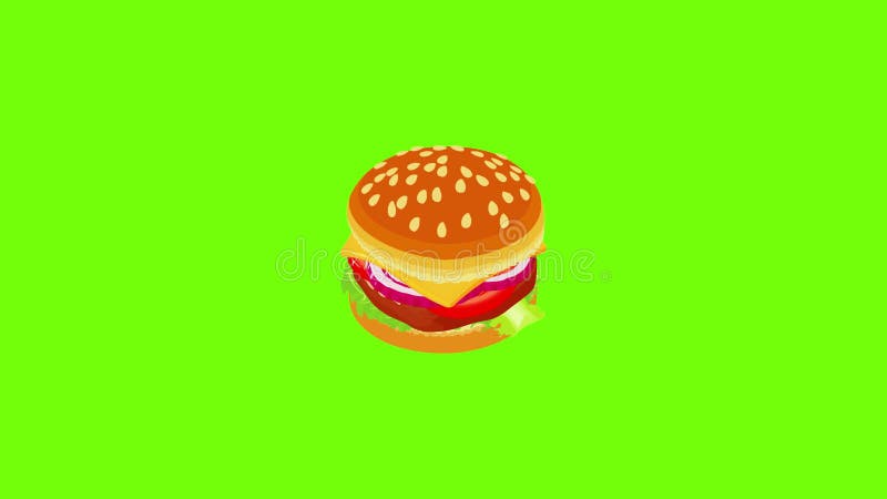 Big burger icon animation royalty free illustration