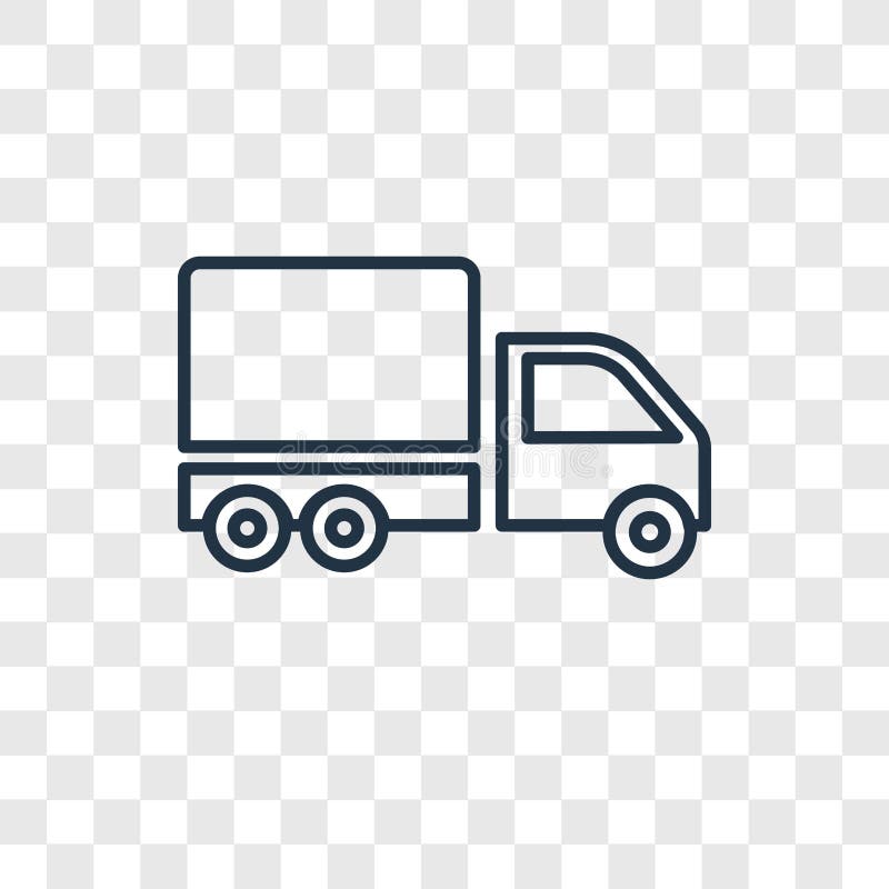 Big Cargo Truck concept vector linear icon isolated on transparent background, Big Cargo Truck concept transparency logo in stock illustration Big Cargo Truck concept vector linear icon isolated on transparent background, Big Cargo Truck concept transparency logo in stock illustration