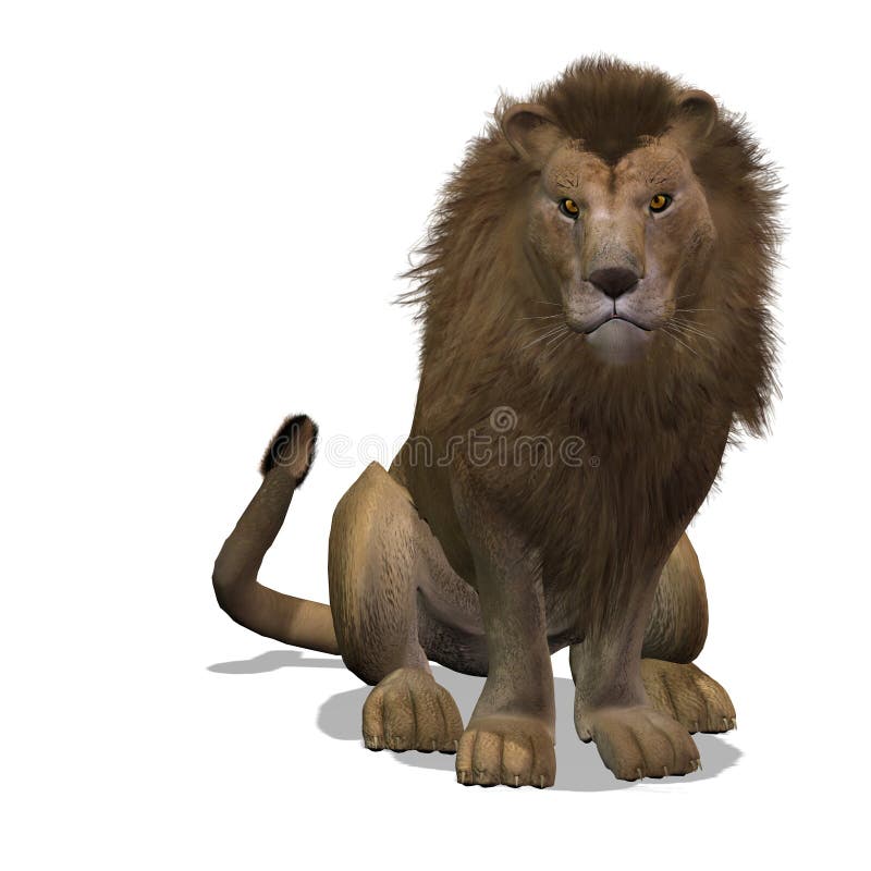 Lion male, aslan stock illustration. Illustration of portrait - 70660315