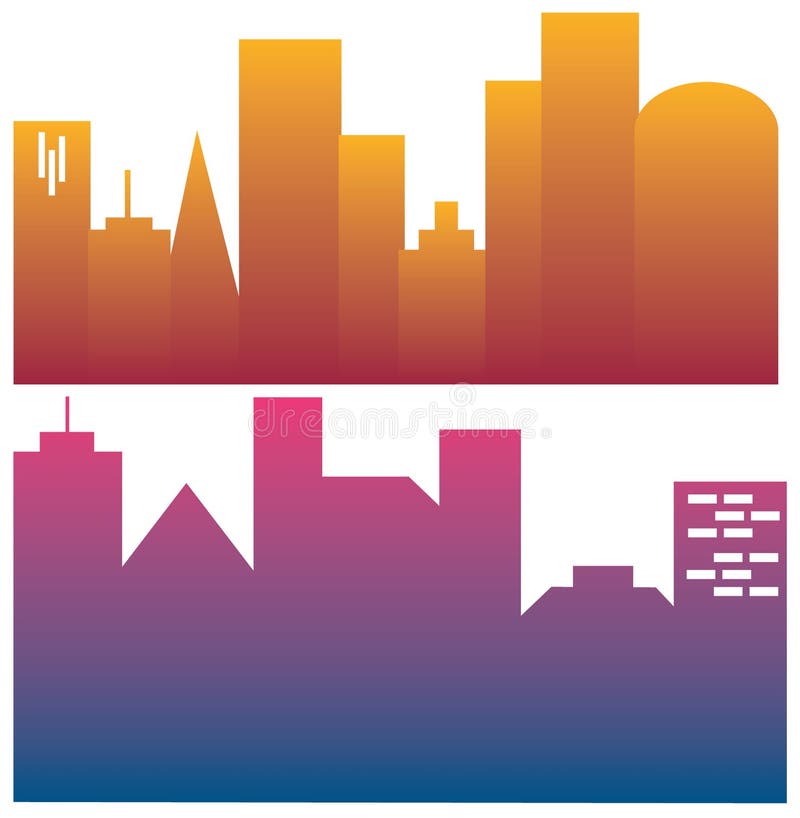 Big City Skyline stock illustration