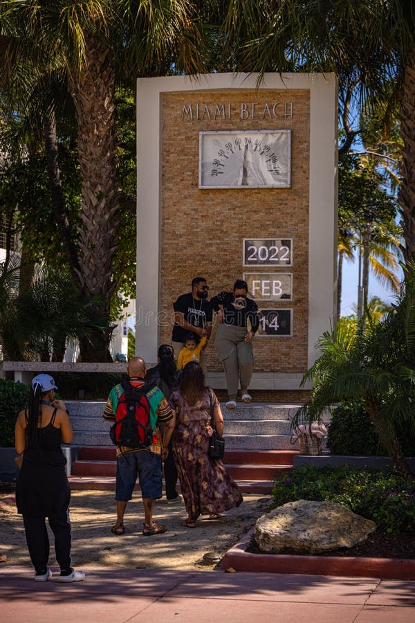 Big Clock at Miami Beach MIAMI, FLORIDA FEBRUARY 14, 2022 Editorial