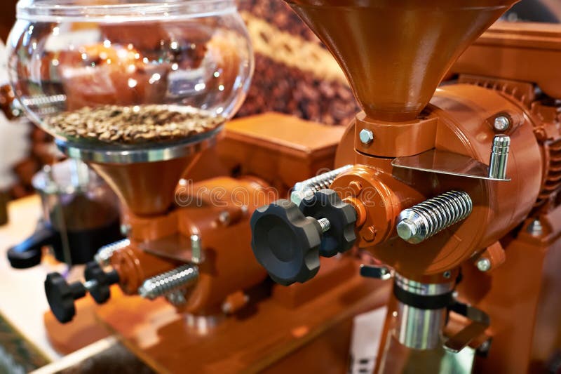 Big Coffee Grinder with Millstone Stock Photo Image of beverage