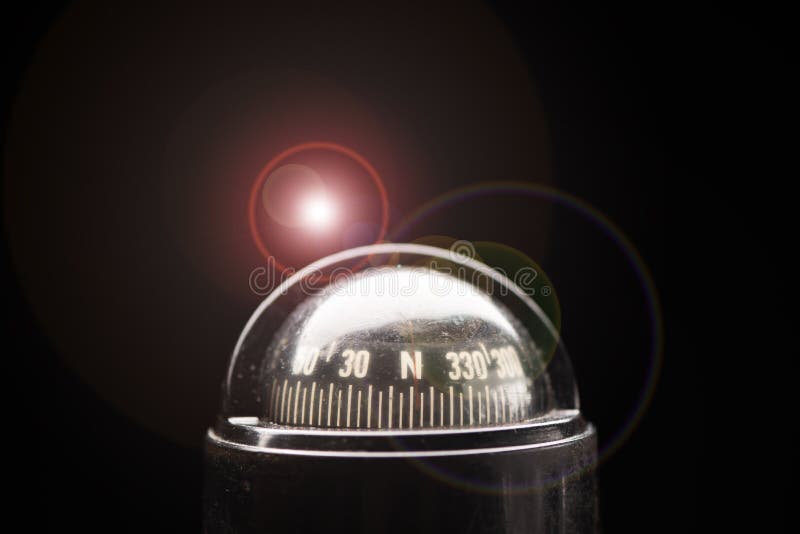 A Big Compass on a Boat Showing Direction Stock Image Image of route