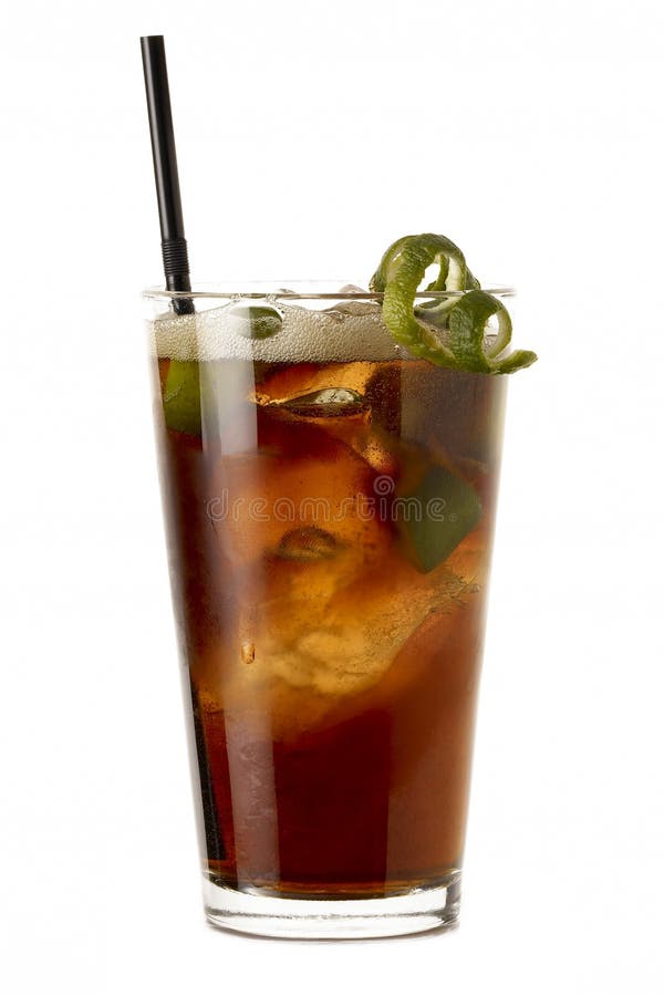 Big Cuba Libre Rum Cocktail Stock Photo Image of horizontal