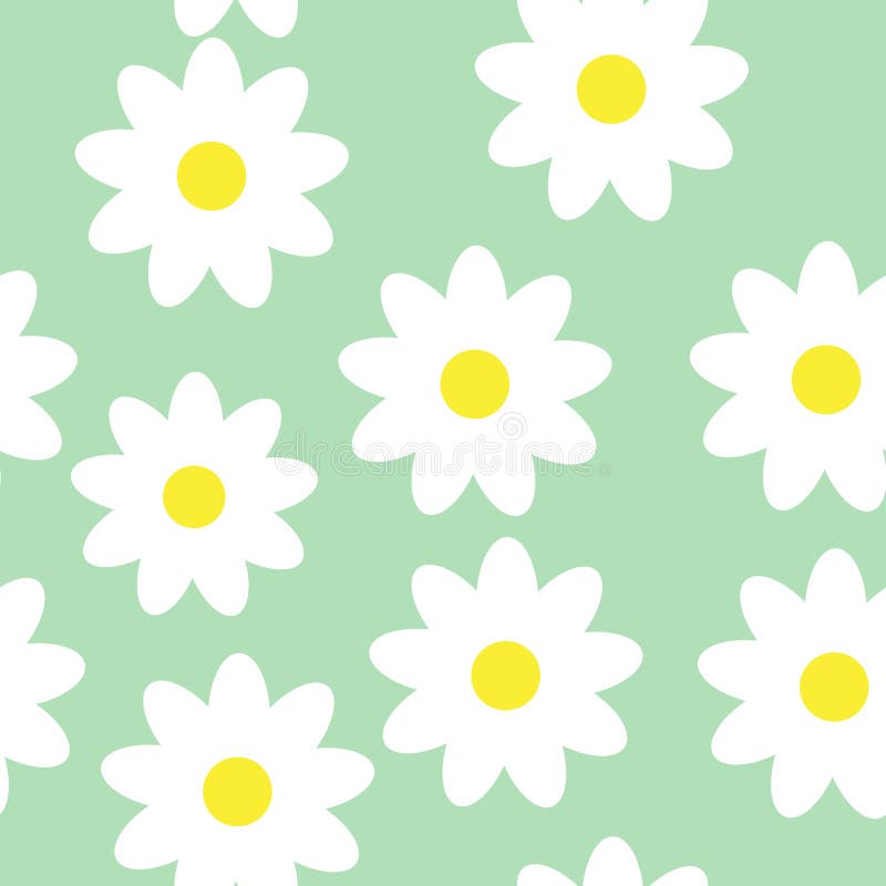 Daisies on Green Background. Stock Vector Illustration of place, paper 89624739