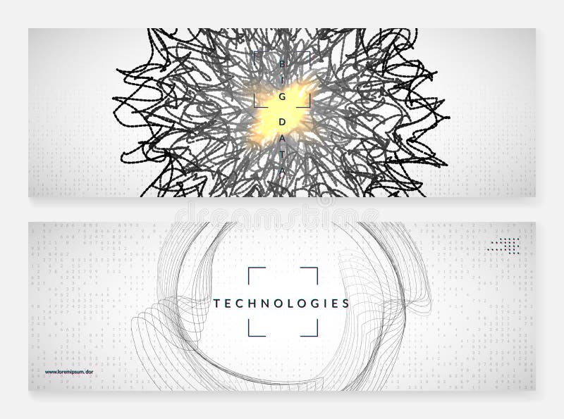 Big data abstract. Digital technology background. vector illustration