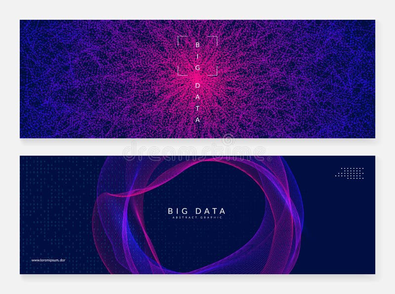 Big data abstract. Digital technology background. vector illustration