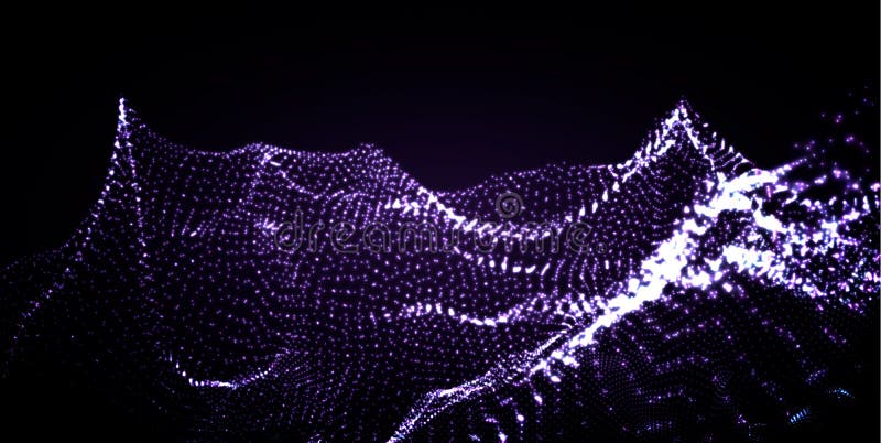 Big data abstract visualization business charts analytics. 3D Sound waves. Digital surface with flowing curves vector illustration Big data abstract visualization business charts analytics. 3D Sound waves. Digital surface with flowing curves vector illustration
