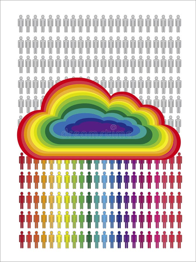 Big data adskiller kunder vectorillustration