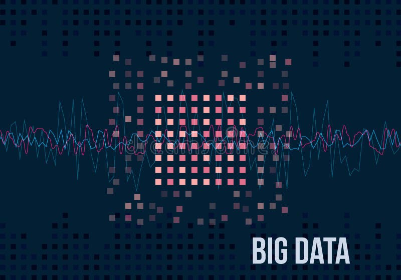 Big Data Algorithms. Analysis of Information Minimalistic Infographics Design. Science, Technology Background. Vector royalty free illustration
