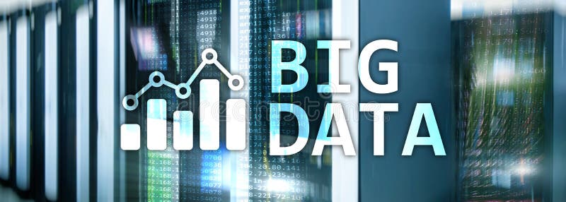 Big data analysing server. Internet and technology. vector illustration